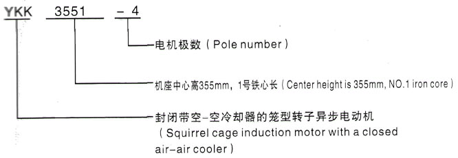 YKK系列(H355-1000)高压YJTFKK5004-2-1250KW三相异步电机西安泰富西玛电机型号说明